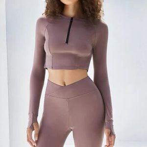 SHEIN zipper crop top